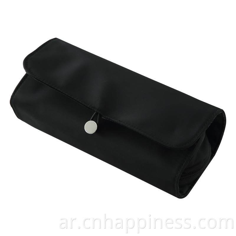 2022 rolling case pouch pouch pockets black cosmetic beauty bag custom قابلة للطي رخيصة السفر رجال لفة مجموعة فرشاة مكياج أدوات كيس